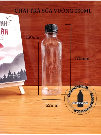 CHAI TRÀ SỮA VUÔNG 330ML