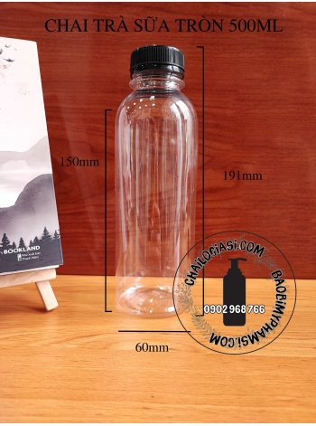 CHAI TRÀ SỮA TRÒN 500ML