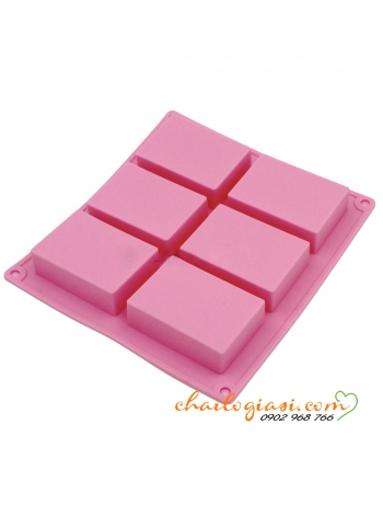 KHUÔN SILICON CHỮ NHẬT 6 Ô