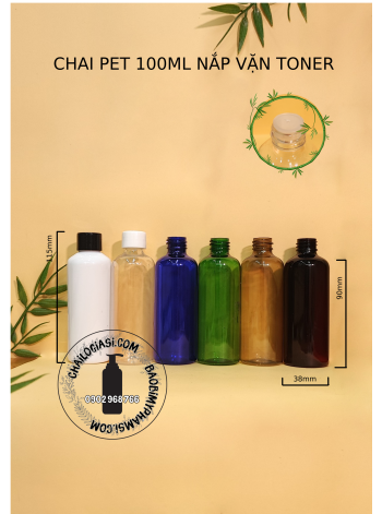 CHAI 100ML TRÒN NẮP VẶN TRƠN 